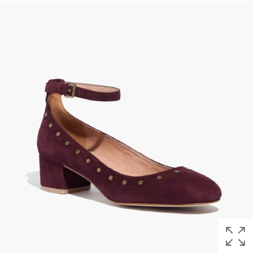 Madewell the Inez stud ankle strap heels